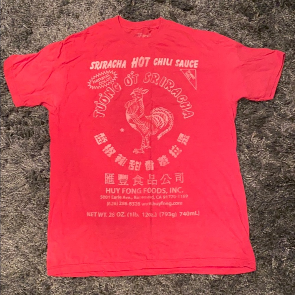 Red Sriracha Hot Chili Sauce T-shirt